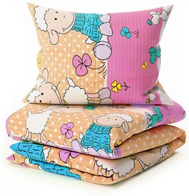 PrzytulneMieszkanie.pl PrzytulneMieszkanie.pl Pościel krepowa do łóżeczka OWCZKI kremowe Rozmiar pościeli: 45 x 65 cm | 90 x 135 cm