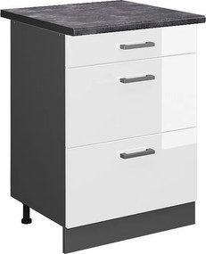 Szafka dolna do kuchni biały wysoki połysk 60x60x81.6 r-line