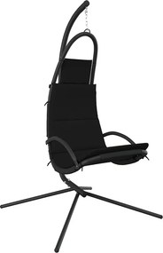 Czarny nowoczesny fotel wiszący do ogrodu F1-D63