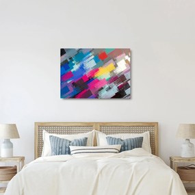 Obraz na szkle - Kolorowe pociągnięcia pędzlem (70x50 cm)