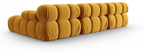 Żółta aksamitna sofa 285 cm Bellis – Micadoni Home