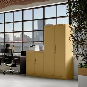 Szafa gospodarcza zamykana DAWID, 900 x 1850 x 450 mm, Fresh Style: beżowa