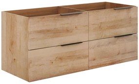 Wisząca szafka pod umywalkę - Jasny naturalny - 120 cm - NISAYA