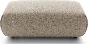 Prostokątna pufa na nóżkach zimny beż E7-L70