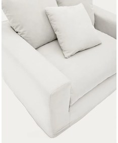 Biały pokrowiec na fotel 140 cm Nora – Kave Home