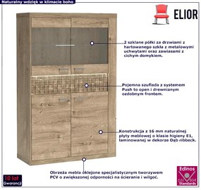 Witryna dwudrzwiowa dąb ribbeck - Leticia 7X