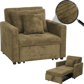 Fotel rozkładany MCW-L90,  zielony