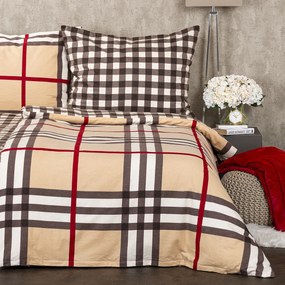 4Home Pościel flanelowa Krata, 140 x 220 cm, 70 x 90 cm, 140 x 220 cm, 70 x 90 cm