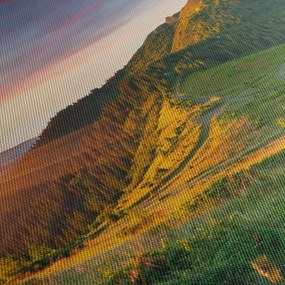 Obraz - Letni krajobraz (z zegarem) (90x30 cm)