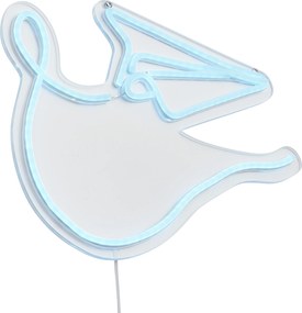 Neonowa lampa ścienna niebieska z diodą LED - Paperplane
