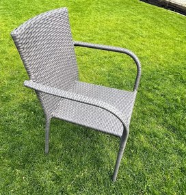 Krzesło ogrodowe Rustico z technorattanu – sztaplowane krzesło na taras, balkon i do ogrodu