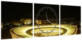 Obraz - stadion piłkarski (z zegarem) (90x30 cm)