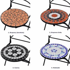 Zestaw ceramicznych krzeseł ogrodowych Zarvin - niebieski