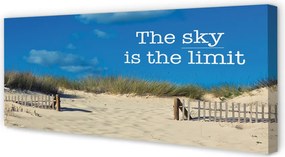 Obraz canvas na ścianę Napis na Piaszczystej Plaży