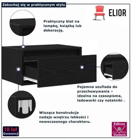 Szafka nocna czarnny dąb G0-T30