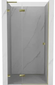 Mexen Lunar L drzwi prysznicowe uchylne lewe 70 cm, transparent, złote - 834L-070-000-50-00-L