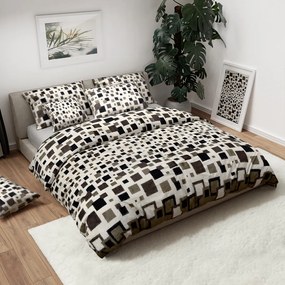 PrzytulneMieszkanie.pl PrzytulneMieszkanie.pl Pościel z mikropluszu LUXOR biało-szara Rozmiar pościeli: 70 x 90 cm | 140 x 200 cm