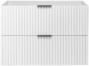 Szafka biała do łazienki z 2 szufladami 80 cm H6-K18