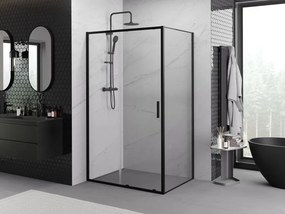 Mexen Exo kabina prysznicowa rozsuwana 110 x 80 cm, transparent, czarna - 8151-110-080-70-00