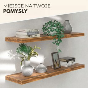 Półka ścienna FIGO + z konsolą, 90cm, ciemny dąb Casaria
