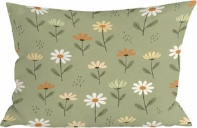 Bawełniana poszewka na poduszkę FLORAL NEST 40x60 cm, zielona