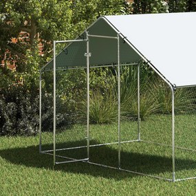 PawHut Wybieg dla 5-8 Kur, Plandeka Dachowa, Zamykane Drzwi, Stelaż Stalowy, 5,1 m², 3 x 1,7 x 1,9 m