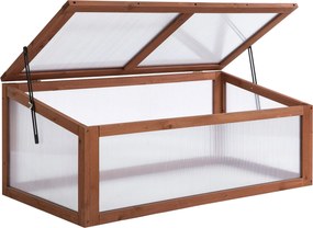 Outsunny Mała szklarnia, Ogrodowa mini szklarnia z płytami PC, Dobra przepuszczalność światła, 100D x 65S x 40W cm