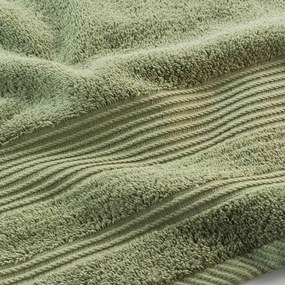 Bawełniany ręcznik kąpielowy frotte w kolorze khaki 70x130 cm Tendresse – douceur d'intérieur