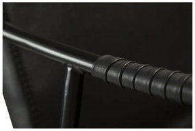 Czarny hoker z imitacji skóry DAN-FORM Denmark Boto, wys. 95 cm
