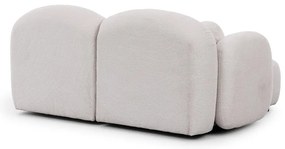 Kremowy narożnik z materiału bouclé (lewostronny/z szezlongiem) Orbit – Ropez