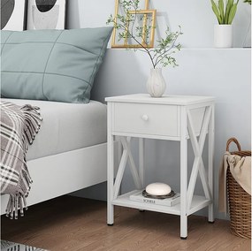 Stolik nocny biały 40x30x55 keno