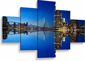 Zdjęcie - Rotterdam nocą (125x70 cm)