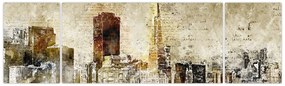Obraz - Artystycznie ukształtowane miasto (170x50 cm)