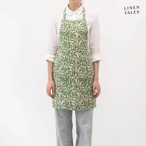 Lniany fartuch Evergreen Damask – Linen Tales