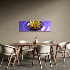 Obraz - Lilia wodna (z zegarem) (90x30 cm)