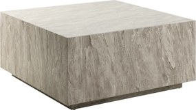 Kwadratowy stolik kawowy Dice Actona 90x90 cm, imitacja szarego marmuru