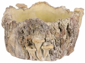 Obudowa betonowa - pień z grzybami, 26 x 24 x 14cm, 26 cm