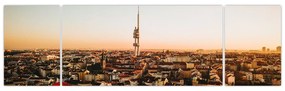 Obraz zachodu słońca nad Žižkov (170x50 cm)