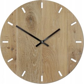 Zegar na ścianę nowoczesny drewniany z cichym mechanizmem okrągły solidny