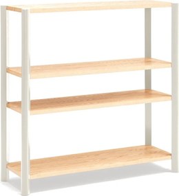 Kremowy/w jasnym naturalnym kolorze regał w dekorze dębu 126x128x43 cm Bona – Teulat