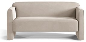 Beżowa aksamitna sofa 140 cm Abby – Micadoni