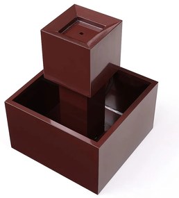 Fontanna zewnętrzna ze stali nierdzewnej z oświetleniem LED - wys. 65 cm - Terakota - CARDINA