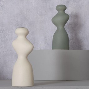 Świecznik ceramiczny o nieregularnym kształcie  MORANA, 22 cm