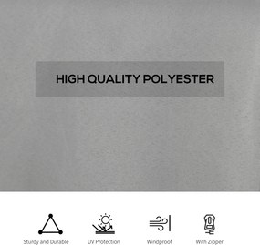 Outsunny Zasłony do pawilonu zestaw 4 sztuk jasnoszare do altany 3x4m 352x205 cm | Aosom PL