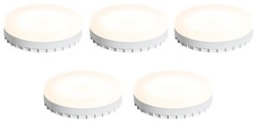 Zestaw 5 żarówek LED GX53 z 3-stopniową regulacją jasności 9W 900 lm 3000K