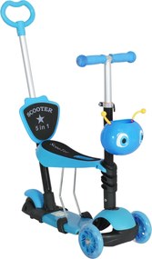 Hulajnoga dziecięca kickboard skuter miejski z regulacją wysokości aluminium niebieski | Aosom.pl