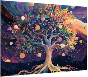 Obraz – Fioletowe drzewo pełne energii (70x50 cm)
