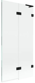 Mexen Lunar L parawan nawannowy 2-skrzydłowy prawy 90 x 150 cm, transparent, czarny - 897L-090-100-70-00-P