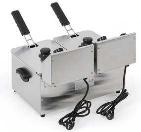 Profesjonalna frytownica elektryczna 2×4L, 2×2000W