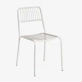 Stalowe Krzesło Do Jadalni Sztaplowane Elton Gardenia Biel - Sklum